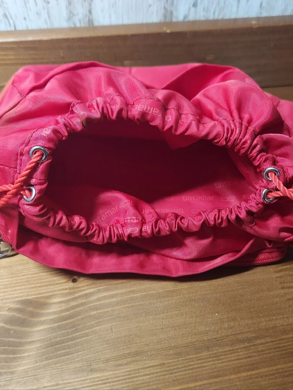 Tintamar France VIP One Makeup Bag Organizer Waterproof Nylon Red Drawstring